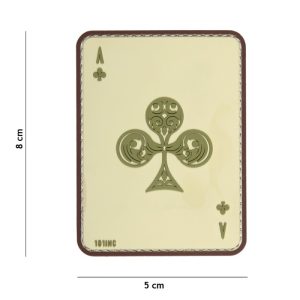 Patch 3D PVC ace of clubs