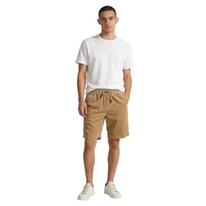 Men's Linen Shorts - Relaxed Fit Above Knee Elastic Waistband