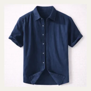 Men's Shirt — Short Sleeve Relaxed Fit Button-Down Collar