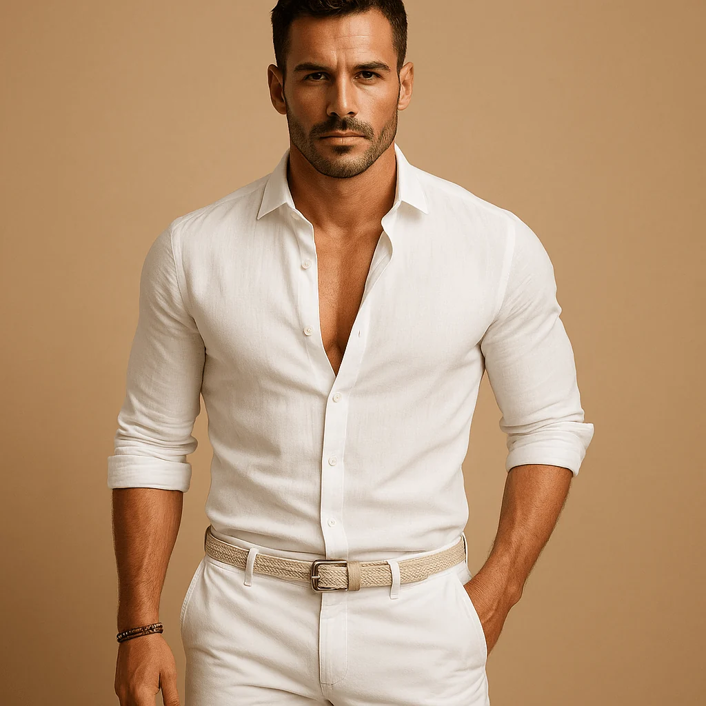 Shirt Men Lightweight Button-Down Fit Effortless Style - Image 8