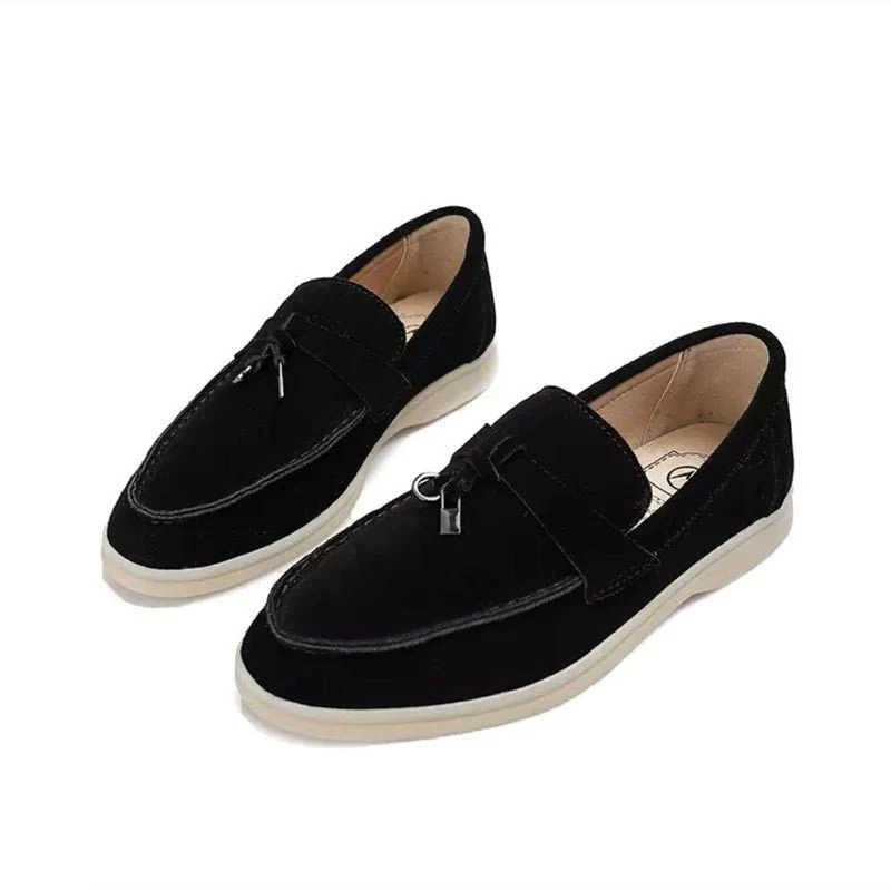 Women's Loafers — Slip-On Flat Sole Low Profile Closed Design - Image 5